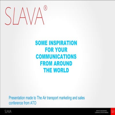 Global Airline Creative Advertising Cases - SLAVA for Air transport marketing...