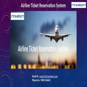 Airline Ticket Reservation System | Airline Ticketing System