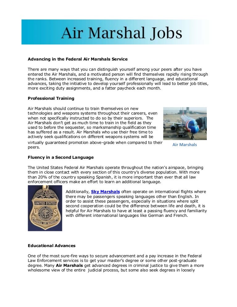 Air Marshal Jobs