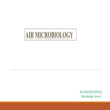 Air microbiology