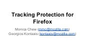 Tracking Protection for Firefox