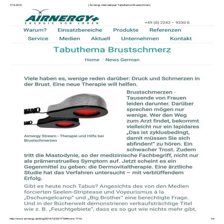 Tabuthema Brustschmerz