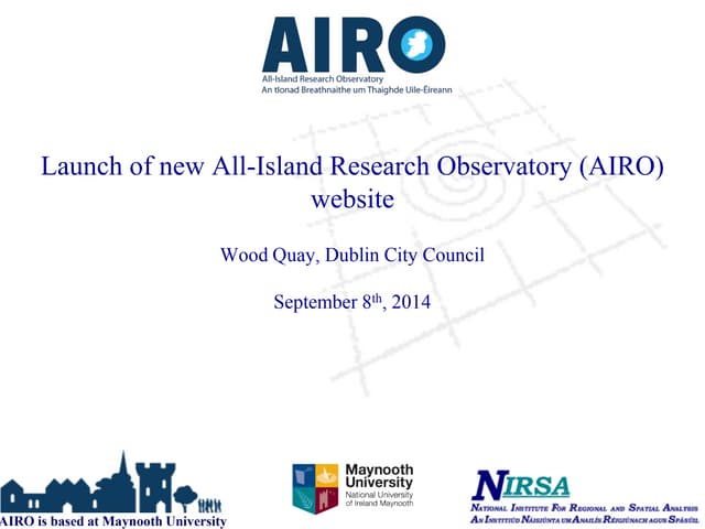 AIRO Re-launch 8th September 2014, Wood Quay, Dublin City Council