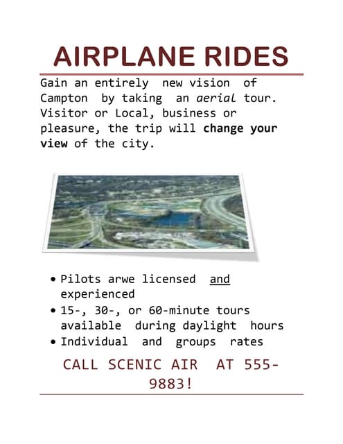 Airplane rides | DOCX