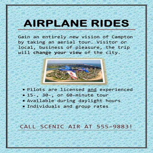 Airplane rides | DOCX