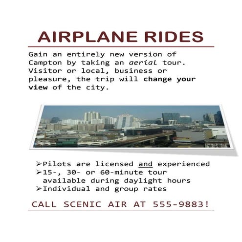 Airplane rides | DOCX