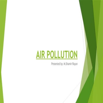 Air pollution and its control through biotechnology | PPTX