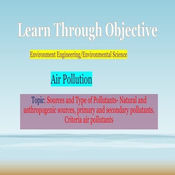 Comprehensive Overview of Air Pollutants: Sources, Types, and Effects ...