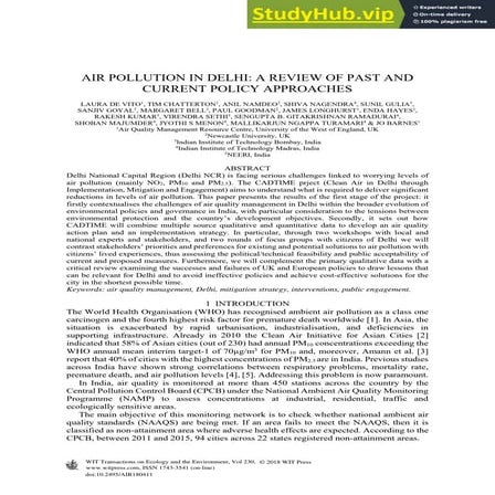 Air Pollution In Delhi A Review Of Past And Current Policy Approaches | PDF