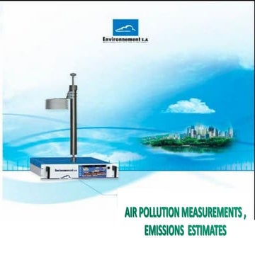 Air pollution measurement , emission estimates