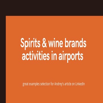 Airport activity examples of spirits & wine brands | PDF