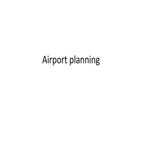 Airport planning