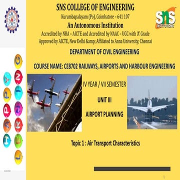 Airport planning - Railways, airports, docks and harbour engineering  (RAHE)