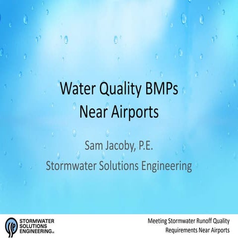 Water Quality BMPs Near Airports