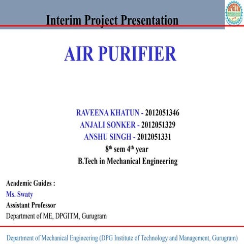 Air purifier project for final draft for