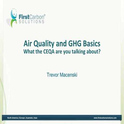 AQ and GHG Basics- Sonoma State