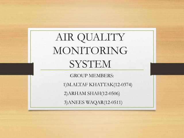 Air quality montoring system