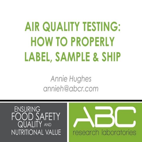 How to perform air quality testing