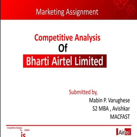 Competitive Analysis Of Airtel
