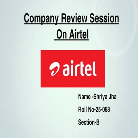Airtel ppt