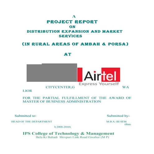 Airtel distribution expansion in rural areas