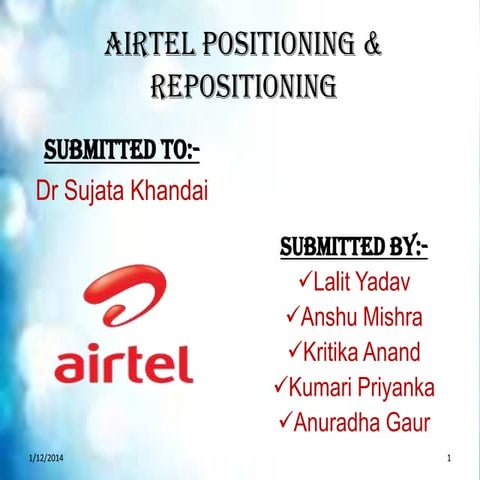 Airtel positioning & repositioning