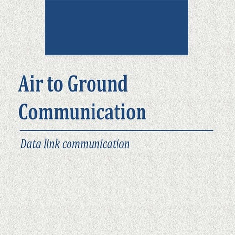 Air to ground datalink communication