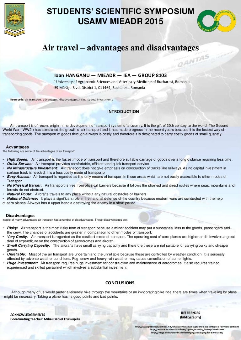 Air travel — advantages and disadvantages