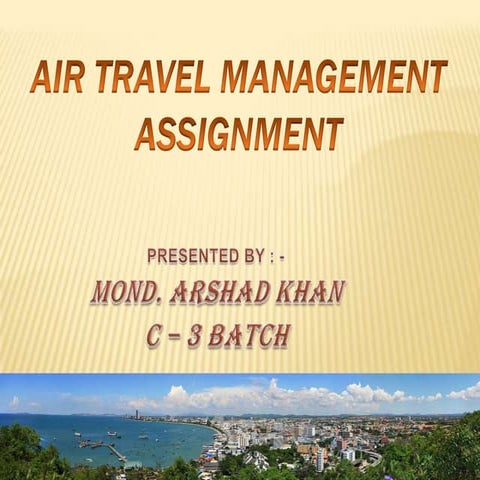 Air travel assignment