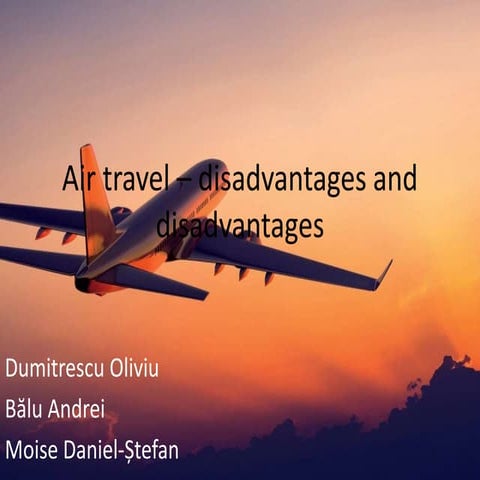 Air travel – disadvantages and disadvantages