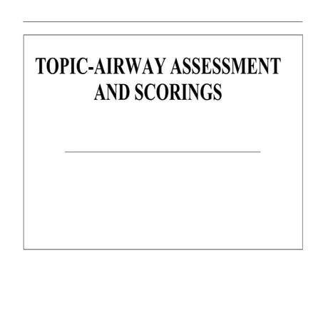 airway assessment in anesthesia basics o
