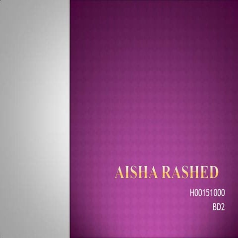 Aisha Rashed presentations