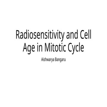Cell cycle and it’s Types and radiation effects | PPTX