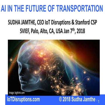 AI's implication on future of transportation keynote at svief Jan 7th 2018