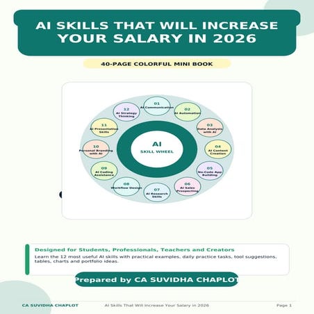 Master 12 AI Skills to Boost Your Salary in 2026: A Practical Guide | PDF