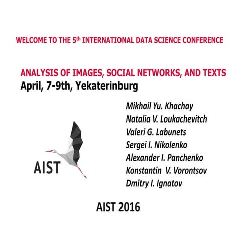 AIST 2016 Opening Slides | PPT