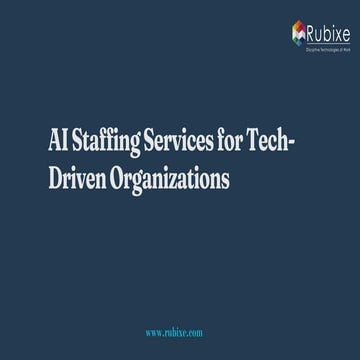 AI Staffing Services for Tech-Driven Organizations | Rubixe