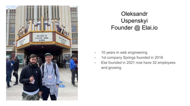 "AI Startup Growth from Idea to 1M ARR", Oleksandr Uspenskyi