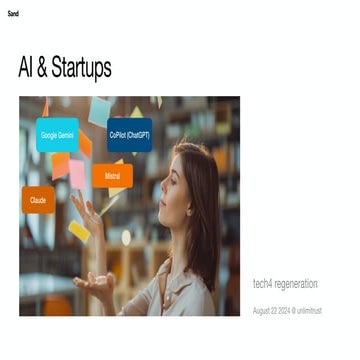 Strategic and operational use of AI for Startups, TECH4REGEN
