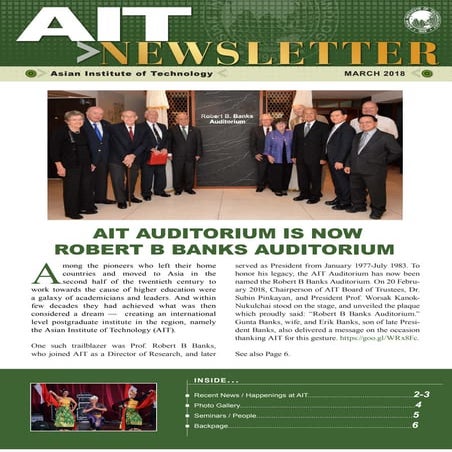 AIT Newsletter March 2018