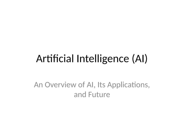 Artificial Intelligence Todays and Future