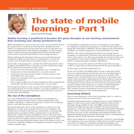 The State of Mobile Learning - Part 1