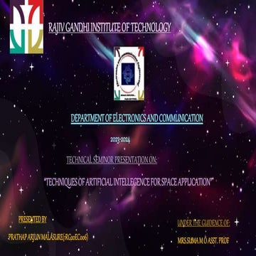 ARTIFICIAL intelligence technique for space exploration TECHNICAL ...