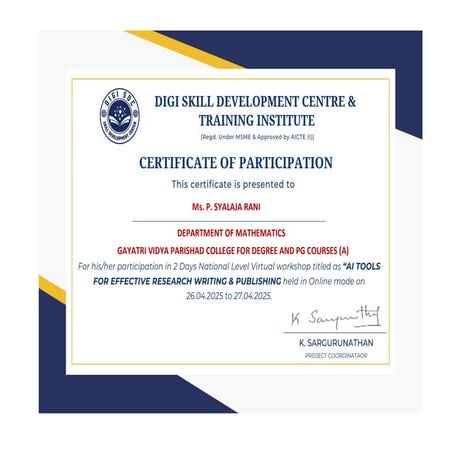 AI TOOLS CERTIFICATE is a document with all certificates in order