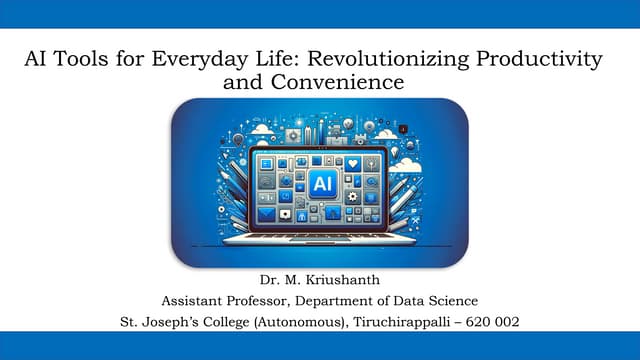 AI Tools for Everyday Life Revolutionizing Productivity and Convenience.pptx