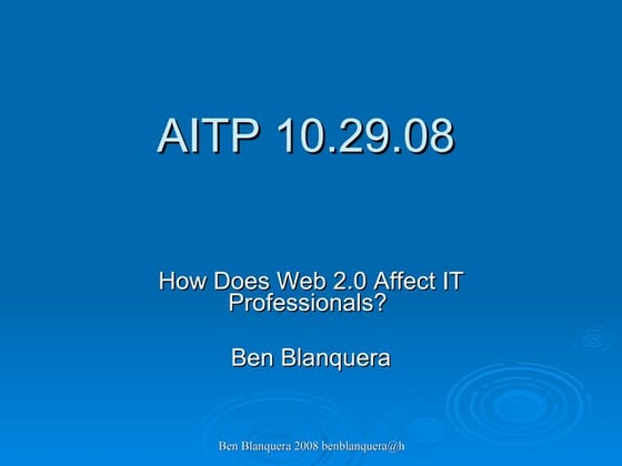 Aitm 10.29.08 - Shift Happens