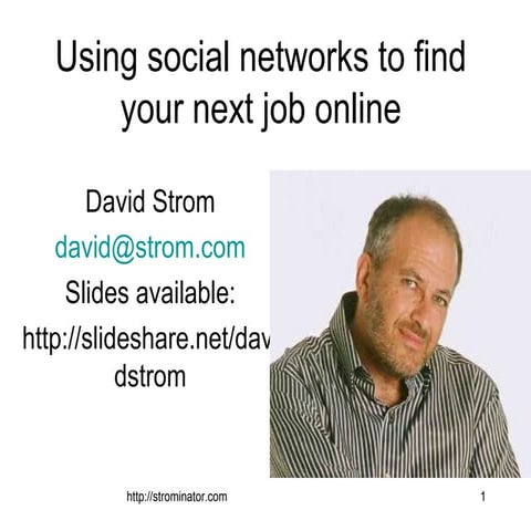 Using social networks to find your next job (2017)