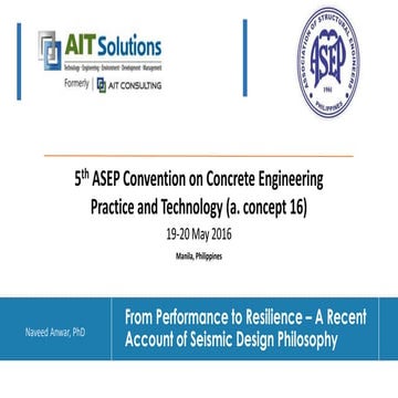 From Performance to Resilience – A Recent Account of Seismic Design Philosoph...