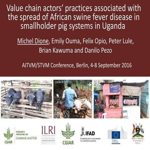 Value chain actors’ practices associated with the spread of African swine fev...