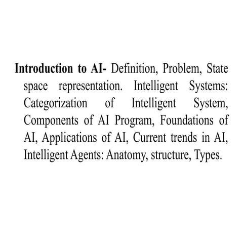 Artificial Intelligence and its applications